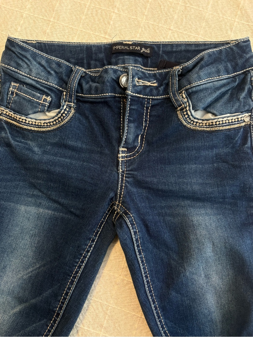Imperial Star Indigo Wash Kids Jeans with Contrast Stitching